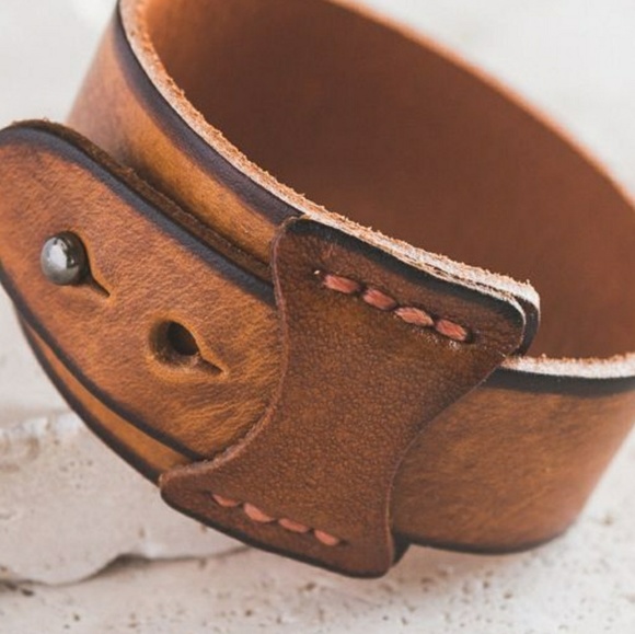 Jewelry - Leather wrap cuff